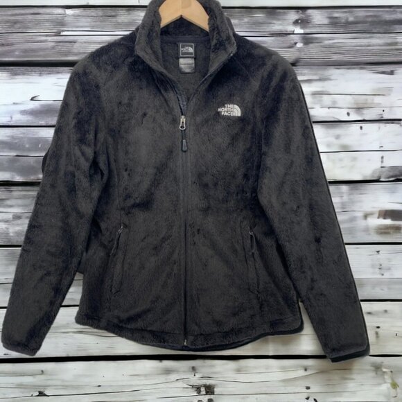 THE NORTH FACE Jacket Women S Sherpa Fleece Full Zip Mock Neck Long Sleeve Black - Picture 2 of 9